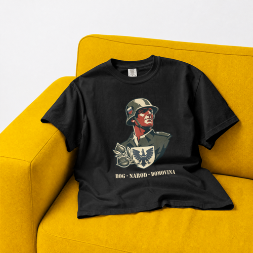 Karantan Crew – "Bog Narod Domovina" Retro Heavyweight T-Shirt
